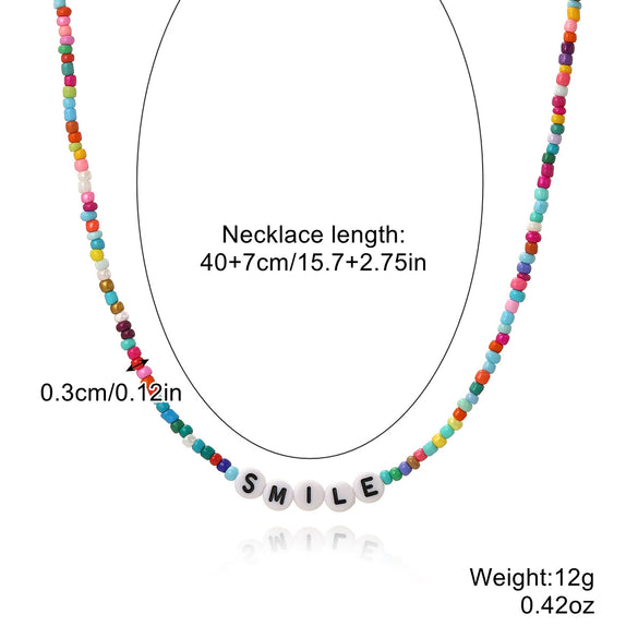 Necklace Beaded Artificial Crystal Ball Chain Electroplated With Flowers Bow Insects Geometric Animals Zodiac Letters Numbers Text