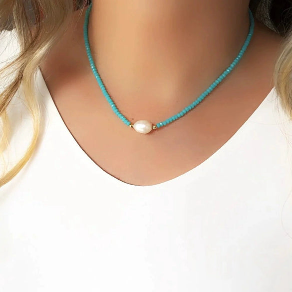 Necklace Beads Copper Geometric Ball Chain Electroplating Women's