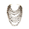 Necklace Beads Mixed Gemstone Setting Geometric Handmade Women's Fashion
