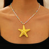 Necklace Beads Plastic Animal Zodiac Starfish Electroplating Vacation Style Dopamine Colorful Stackable Clavicle Chain
