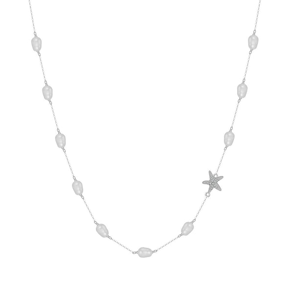 Necklace Bohemian Tassel Style Turquoise Natural Freshwater Pearl Silver 225 Silver Geometric Electroplating