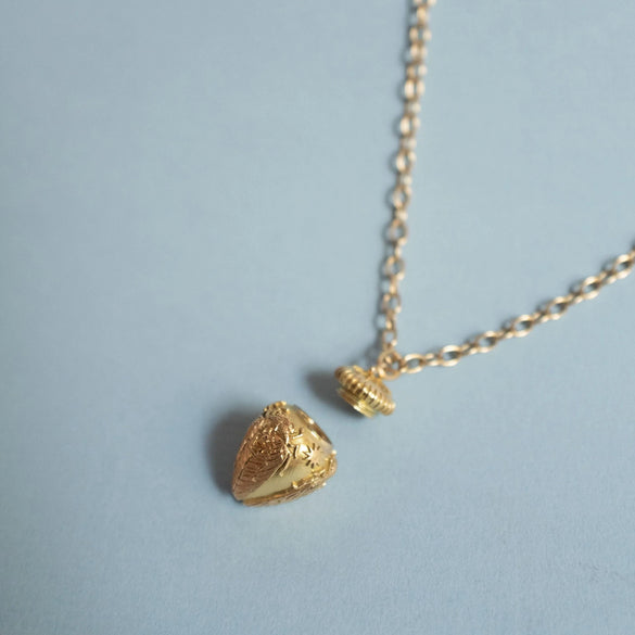 Necklace Brass Copper Dropshaped Shell Printed Electroplating Simple Style