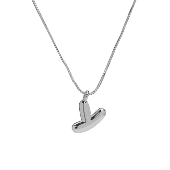 Necklace Brass Copper English Letter Electroplating Balloon Bubble Style For Women