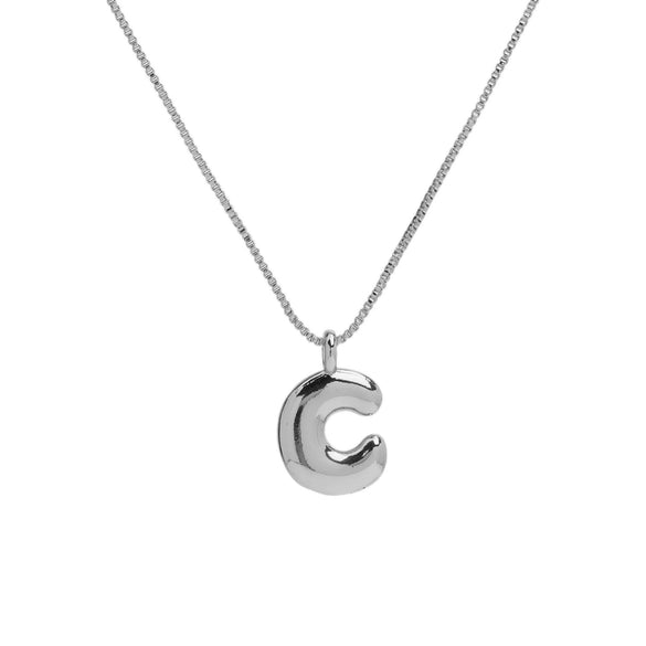 Necklace Brass Copper English Letter Electroplating Balloon Bubble Style For Women