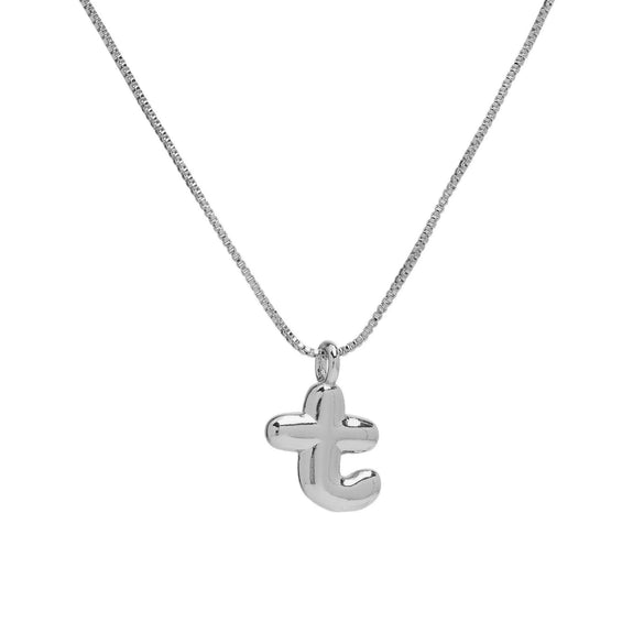 Necklace Brass Copper English Letter Electroplating Balloon Bubble Style For Women