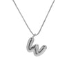Necklace Brass Copper English Letter Electroplating Balloon Bubble Style For Women