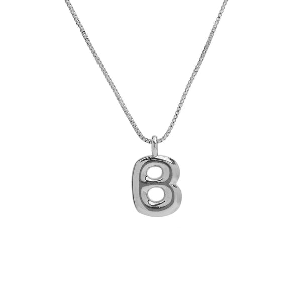Necklace Brass Copper English Letter Electroplating Balloon Bubble Style For Women