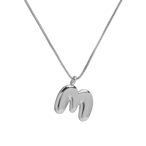Necklace Brass Copper English Letter Electroplating Balloon Bubble Style For Women