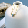 Necklace Brass Copper Plated With 14K Gold Geometric Flowers Electroplating Style Accessories
