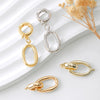 Necklace Buckle Copper Gold Plated Oval Double Ring Electroplated