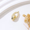 Necklace Buckle Copper Gold Plated Oval Double Ring Electroplated