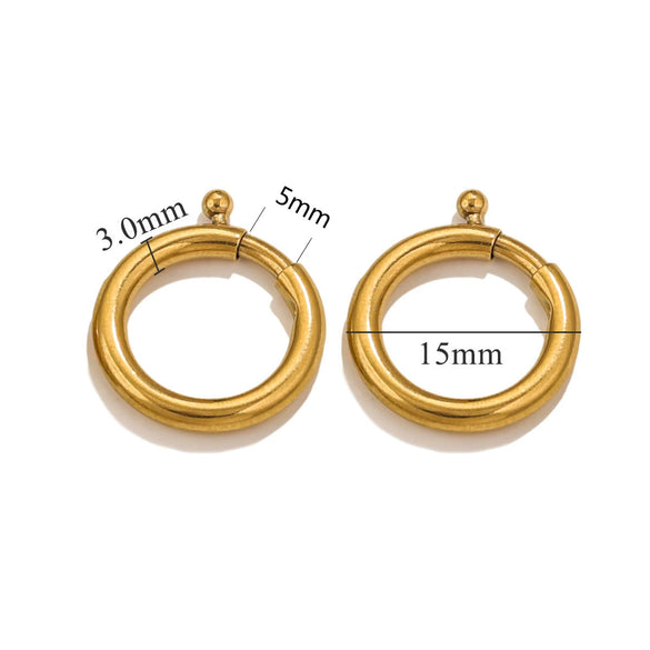 Necklace Buckle Jewelry Accessories Stainless Steel Round Spring Buckle Original Design Geometric Electroplating