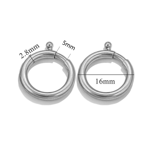 Necklace Buckle Jewelry Accessories Stainless Steel Round Spring Buckle Original Design Geometric Electroplating