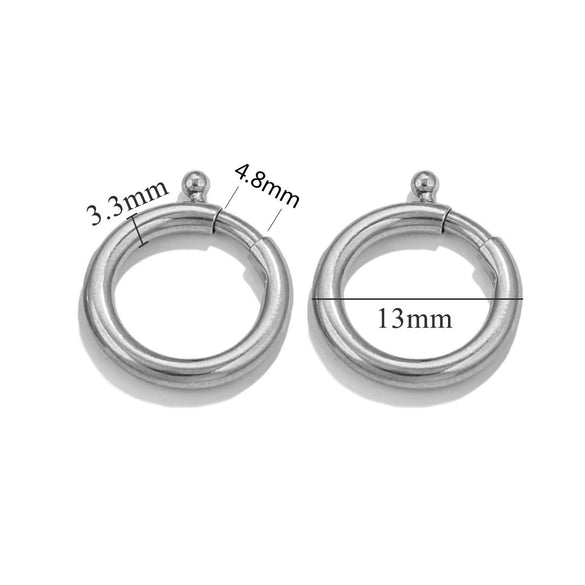 Necklace Buckle Jewelry Accessories Stainless Steel Round Spring Buckle Original Design Geometric Electroplating