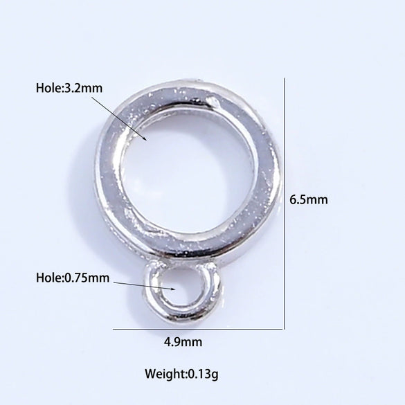 Necklace Buckle 925 Sterling Silver Round Electroplated Diy Handmade Beaded With Hanging Pearl