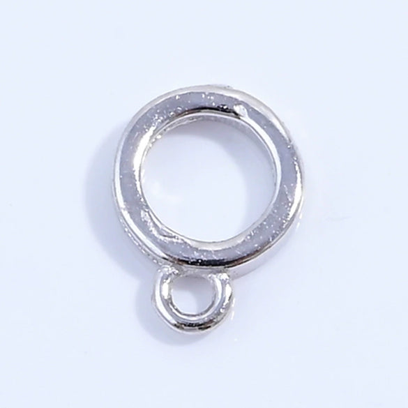 Necklace Buckle 925 Sterling Silver Round Electroplated Diy Handmade Beaded With Hanging Pearl