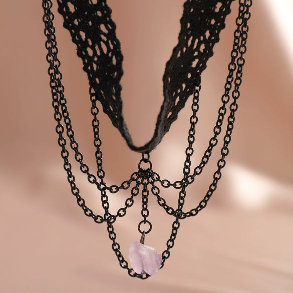Necklace Choker Gothic Sweet Cool Style Metal Gravel Geometric Ochain