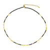 Necklace Clavicle Chain Black Spinel Beaded Titanium Steel Stainless Steel Natural Stone Geometric Electroplated Luxury Nonfading