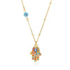 Necklace Clavicle Chain Stainless Steel Geometric Style Electroplating String Of Pearls For Women