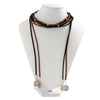 Necklace Cloth Alloy Geometric Tassel Winding Knotted Bow