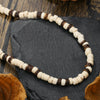 Necklace Coconut Shell Wood Chips Geometric Handmade Unisex Hiphop Allmatch Stainless Steel Irregular Clavicle O Chain