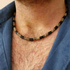 Necklace Coconut Wood Beads Stainless Steel Geometric Handmade Unisex
