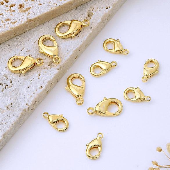 Necklace Connecting Buckle Lobster Clasp Alloy 18K Gold Plated Allmatching Geometric Electroplated Diy Accessories