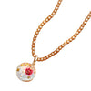 Necklace Copper Alloy Pearl Geometric Microinlaid Zircon Electroplating Rose Flower Oil Painting Ceramic Clay Threedimensional Woolen Chain For Women
