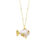 Necklace Copper Animal Zodiac Style Set With Diamonds Baroque Pearl Clown Fish