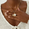 Necklace Copper Animal Zodiac Style Set With Diamonds Baroque Pearl Clown Fish