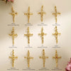 Necklace Copper Brass Plated December Flower Cross O Word Chain Pendant For Women