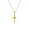 Necklace Copper Brass Plated December Flower Cross O Word Chain Pendant For Women