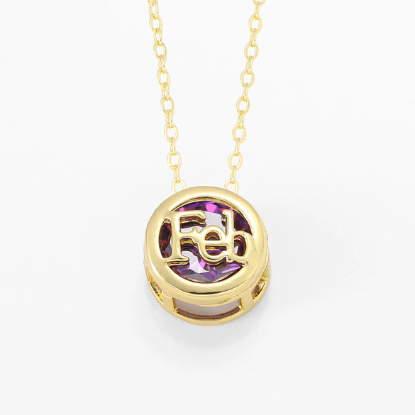 Necklace Copper Doublesided Hollow Constellation Letters Numbers Text Plated Real Gold Colorpreserving Pendant Clavicle Chain