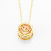 Necklace Copper Doublesided Hollow Constellation Letters Numbers Text Plated Real Gold Colorpreserving Pendant Clavicle Chain