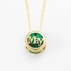 Necklace Copper Doublesided Hollow Constellation Letters Numbers Text Plated Real Gold Colorpreserving Pendant Clavicle Chain