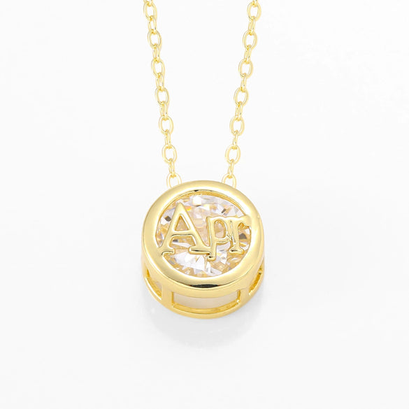 Necklace Copper Doublesided Hollow Constellation Letters Numbers Text Plated Real Gold Colorpreserving Pendant Clavicle Chain