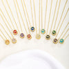 Necklace Copper Doublesided Hollow Constellation Letters Numbers Text Plated Real Gold Colorpreserving Pendant Clavicle Chain