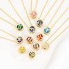 Necklace Copper Doublesided Hollow Constellation Style Real Gold Plated