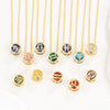 Necklace Copper Doublesided Hollow Constellation Style Real Gold Plated
