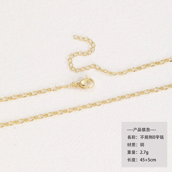 Necklace Copper Doublesided Hollow Constellation Style Real Gold Plated