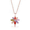 Necklace Copper Electroplating Flowers Design Female Cold Style Pendant Necklace