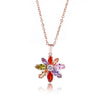 Necklace Copper Electroplating Flowers Design Female Cold Style Pendant Necklace
