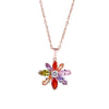 Necklace Copper Electroplating Flowers Design Female Cold Style Pendant Necklace
