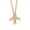 Necklace Copper Electroplating Light Luxury Small Plane Pendant For Women
