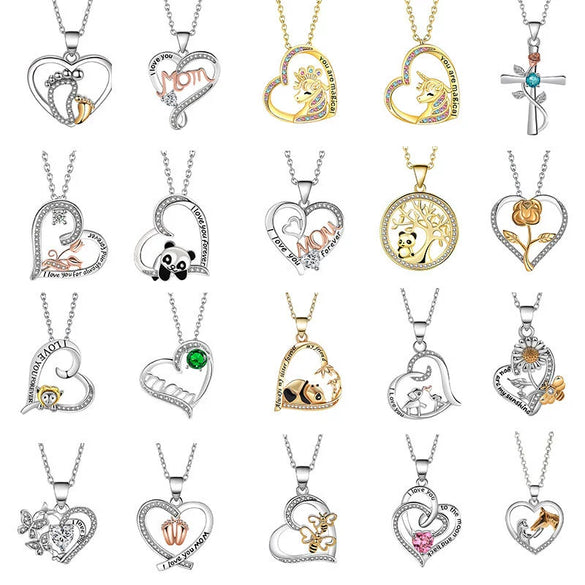 Necklace Copper Geometric Electroplating Heart Style For Women