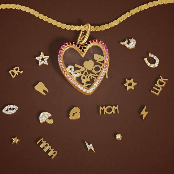 Necklace Copper Geometric Heart Shape Electroplated