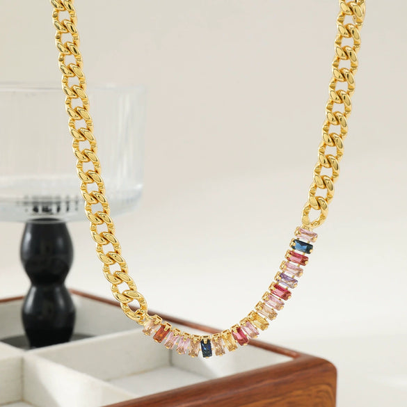 Necklace Copper Geometric Light Luxury Style Electroplating Women's