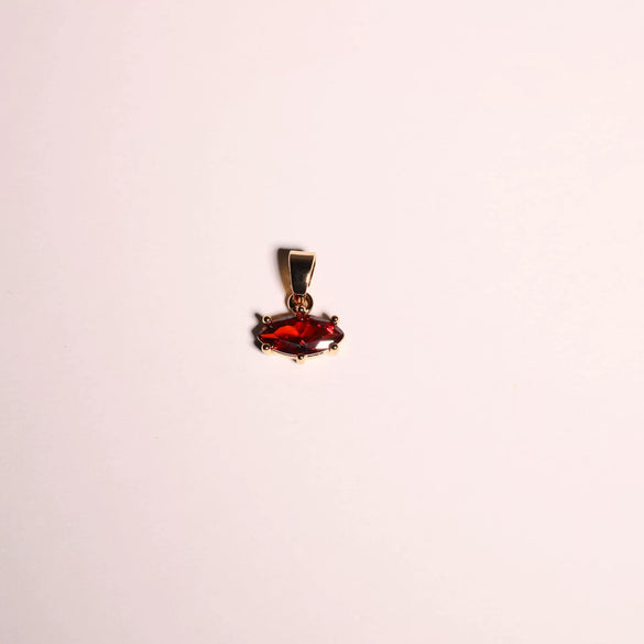 Necklace Copper Geometric Marquise Pendant Electroplating Ochain Twelve Birthstone