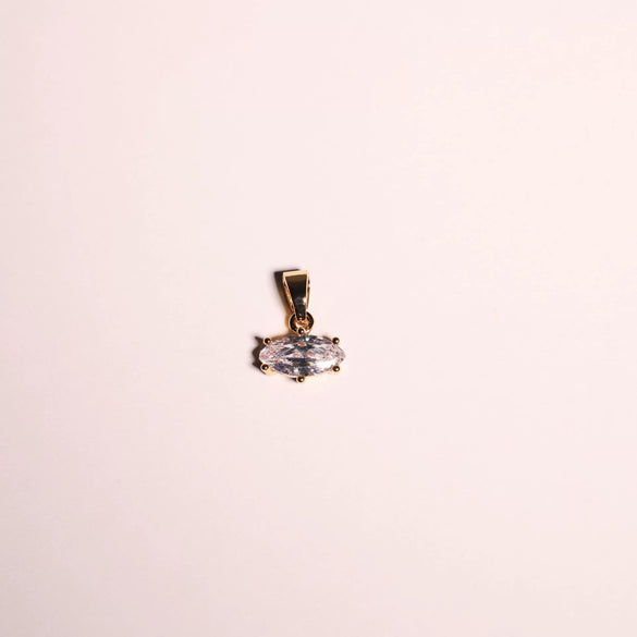 Necklace Copper Geometric Marquise Pendant Electroplating Ochain Twelve Birthstone