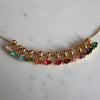 Necklace Copper Geometric Marquise Pendant Electroplating Ochain Twelve Birthstone